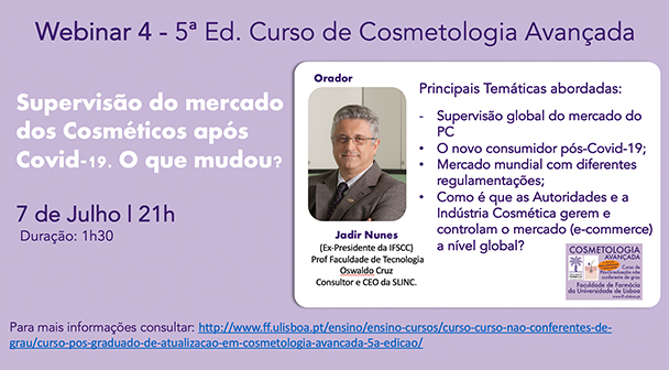 Webinar “Supervisão do mercado dos Cosméticos após COVID-19. O que mudou?”