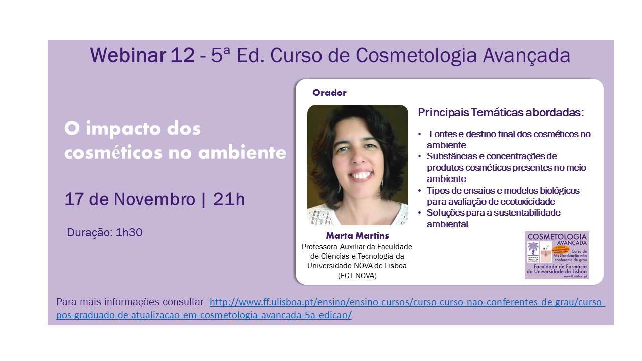 Webinar “O impacto dos cosméticos no ambiente”