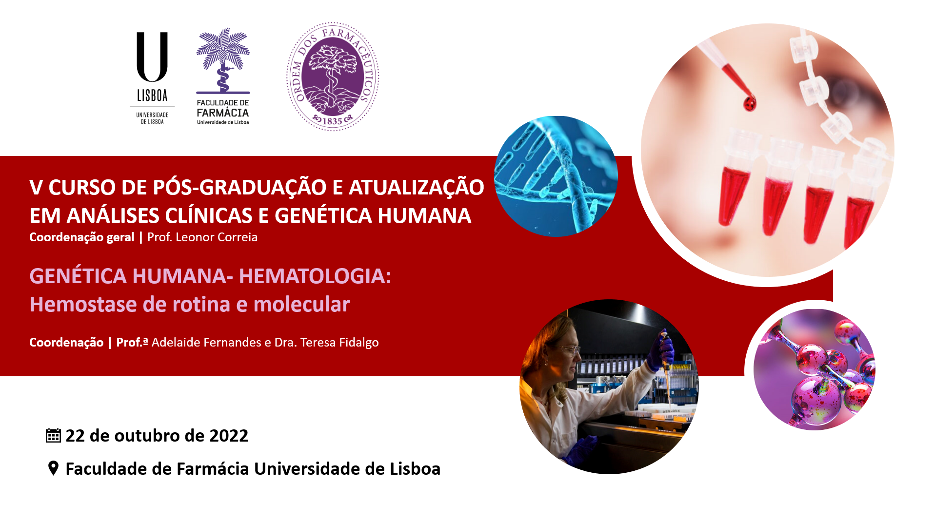 V Curso de Pós-Graduação em Análises Clínicas: Hematologia e Imunologia – Hemostase de rotina e molecular